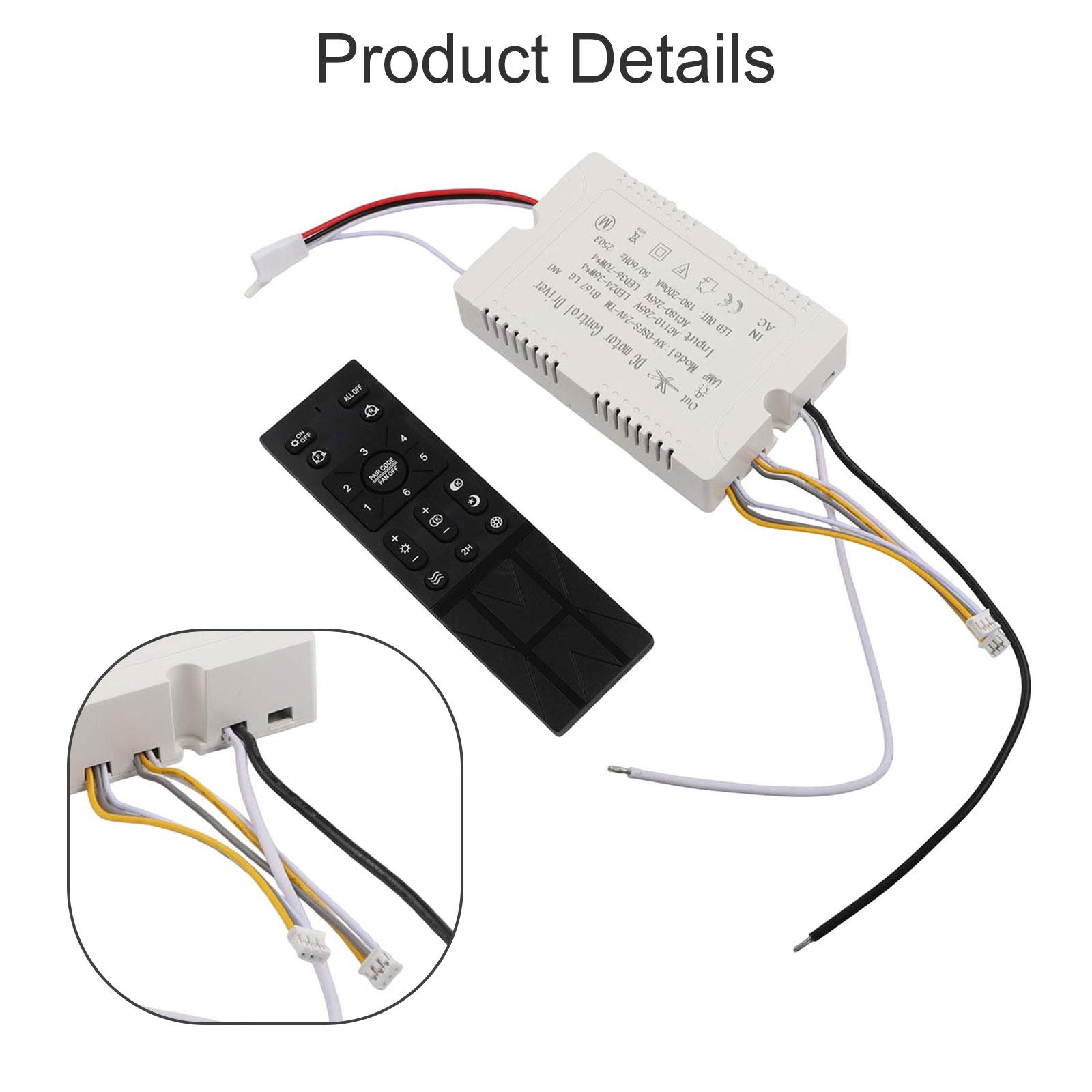 

6 Speed Fan Light Controller Sensor Adjustable Frequency Fan Light Receiver Optimal Comfort Room Size Adaptability China Mainland
