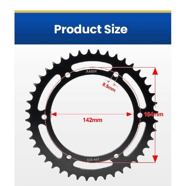 525-15T/44T Motor Front Rear Star Chain Wheel Sprocket for Hyosung GT 650 GT650 S R Comet FI Naked II EFI Sport touring