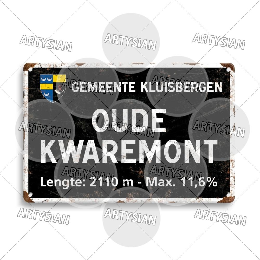 Tour de France Radrennen Radfahren Wahrzeichen Metallplakette Verkehrsschilder Österreich Italien Alpe d Huez Alto de L Angliru Poggio