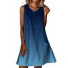 Abiti estivi da donna larghi per vacanze al mare casual senza maniche con scollo a V vestiti da sole con tasche vestito a canotta