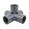 PVC 3D 5-Way Scaffolding Corner Connector, 20-50mm (1/2", 3/4", 1") Plastic Water Supply Fittings