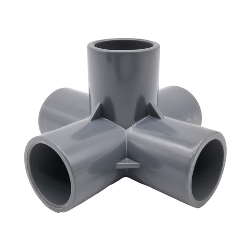PVC 3D 5cestná rohová spojka pro lešení, 20-50 mm (1/2", 3/4", 1") Plastové vodovodní tvarovky