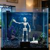 Accessori per Acquario Pesce Horror Halloween Acquario Scheletro Danzante Azionato da Bolle Articolazioni Mobili Scheletro Ornamentale per Paesaggistica Acqua Dolce Realistico