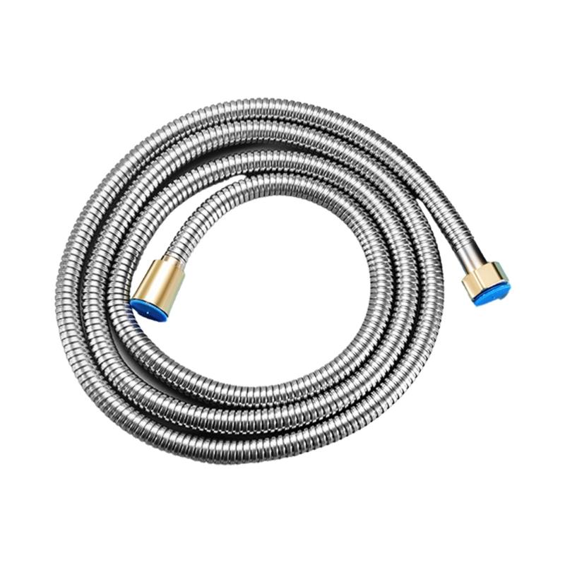 Flexible Shower Hose Crafted of Stainless Steel Materials Sturdy Structure Accessory with Standard Showerheads Use