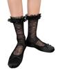 Ruffle Ankle Socks Transparent Mesh Crew Socks Cute Lolitas Middle Tube Socks