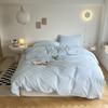 Ins Solid Color Washed Cotton Quilt Cover Single and Double Four Seasons Pure Cotton Quilt Cover