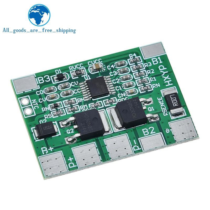 TZT BMS 4S 3.2V 3.7V 8A LiFePO4 Lithium Battery Charge Protection Board 12.8V 14.4V 18650 32650 Battery Packs 20A Current Limit