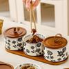 Ceramic Jar Cookie Candy Food Storage Container Tea Canister for Coffee Beans Snack