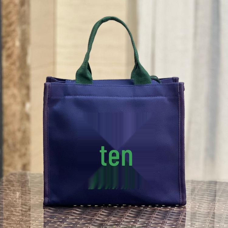 Cute Bear Canvas Lunch Tote - Large Capacity Bento Bag for Students & Moms