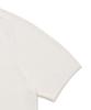 FALLETT Cotton Yarn Collared Short Sleeve Knit Ivory
