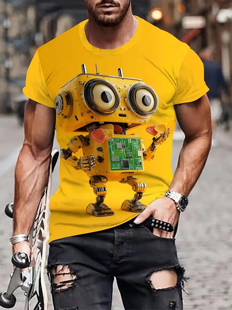 

Cartoon Men s T Shirt Funny Graphic Print Summer Casual Short Sleeve Pullover Fashion T-shirts Outdoor Male Overszied Clothing S