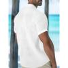 Men's Casual -color Lightweight Sports T-shirt - Men's Linen Short-sleeved Shirt