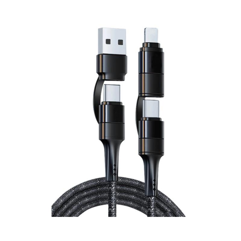 PD Two-in-One Braided Fast Charging Cable for Apple & Huawei