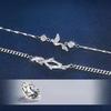 Blue Eucalyptus and Bird Couple Bracelet Female Niche Design Light Luxury Premium Sense Send Girlfriend Birthday Gift Hand Jewelry