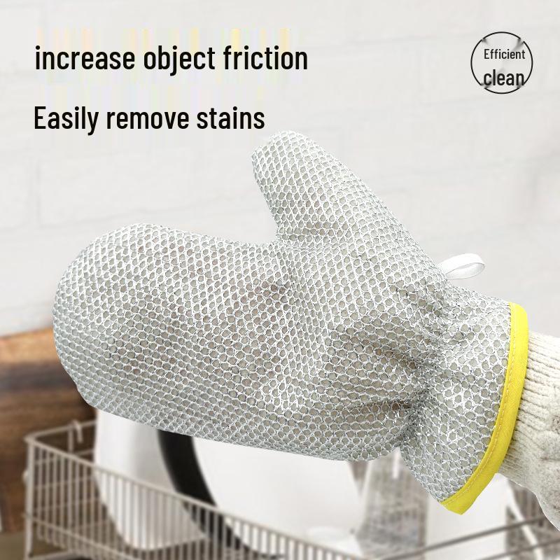 Oil-Proof Silver Wire Dishwashing Gloves: Multifunctional Cleaning for Autumn & Winter