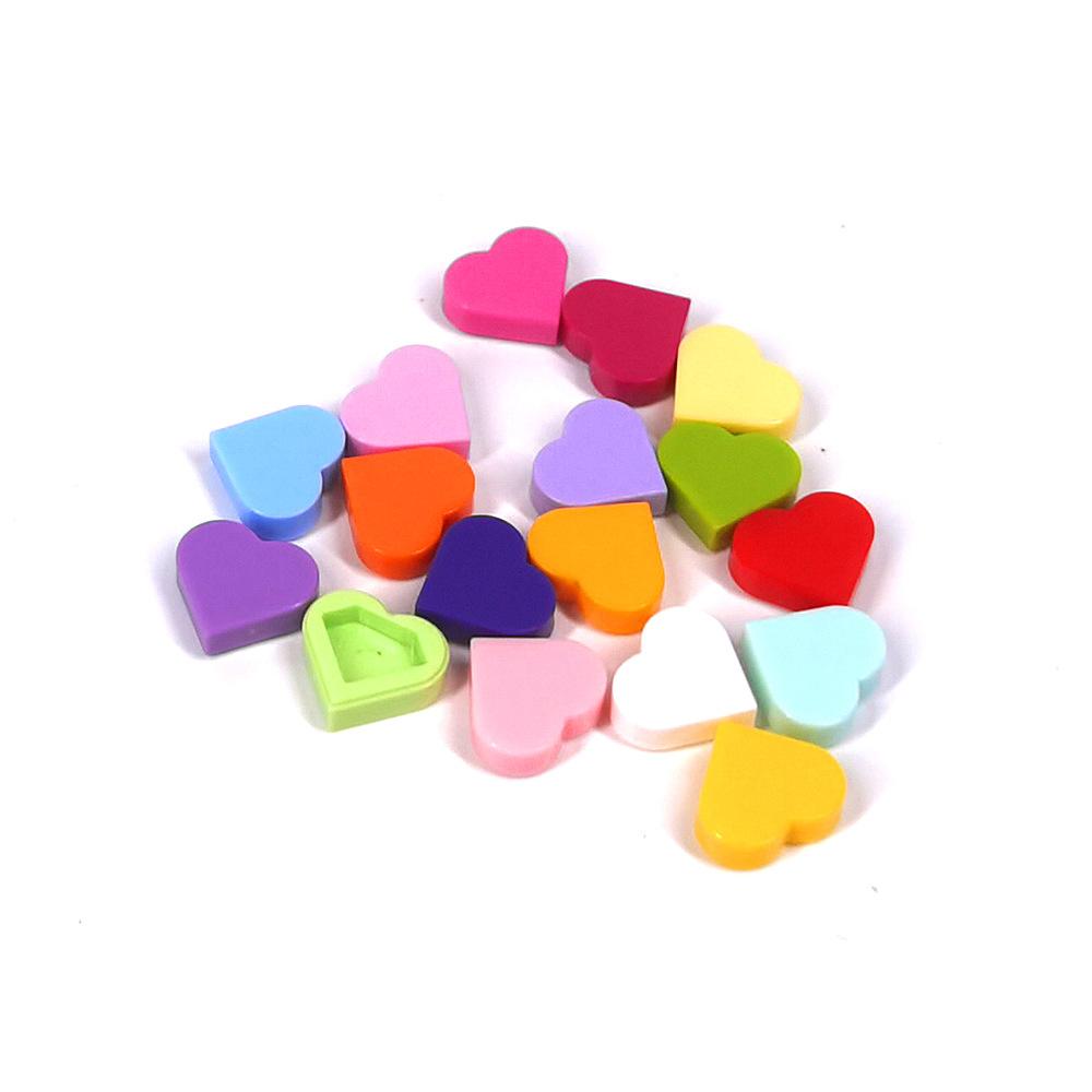 Small Particle Building Block Plane 1 × 1 Heart-shaped Building Block Accessories Love Peach Light Panel Scene