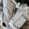 Bolso Ita con Decoración de Lazo Lindo Bolso de Hombro de Nailon con Lunares Bolso Tote Estilo Japonés para Mujer
