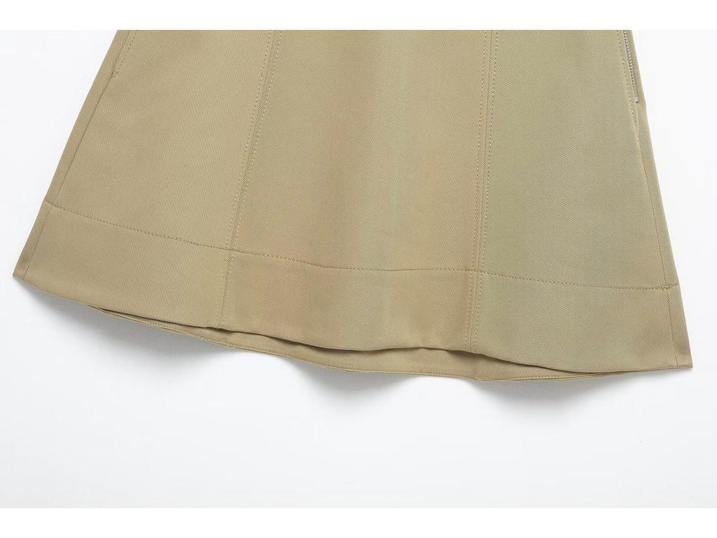 2025 Spring Women's European & American Style Mid-Waist A-Line Skirt