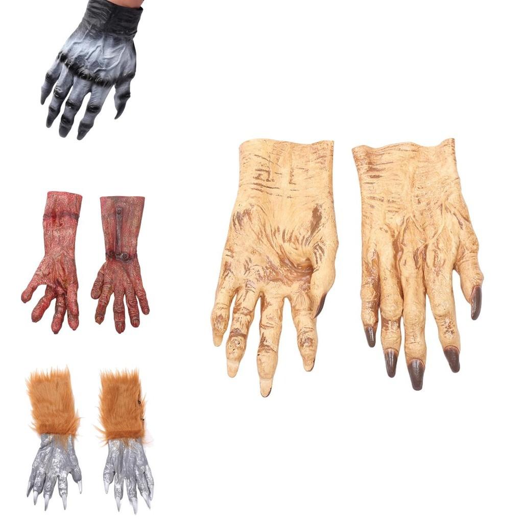 Creepy Creature Gloves Horror Zombie Gloves For Halloween Makeup