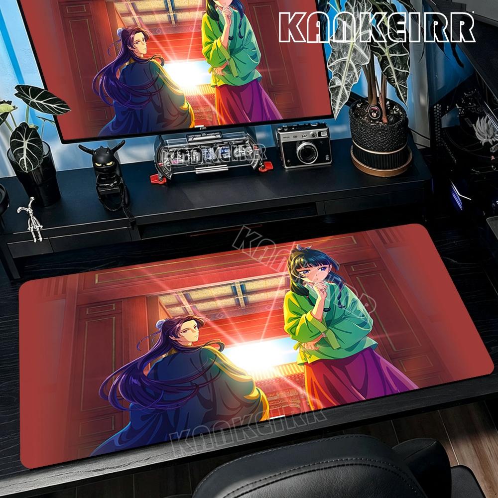 Süßes Schönes Anime die Apotheker-Tagebücher Mauspads Groß Rutschfestes Gummi-Mauspad Verriegelte Kanten Matte Langlebige Laptop-Gaming-Schreibtischmatten