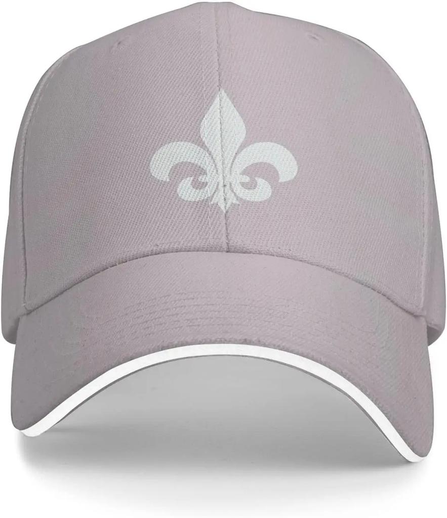 Unisex Fleur De Lis Baseball Cap Dad Hat Sport Cap Classic Sandwich Caps