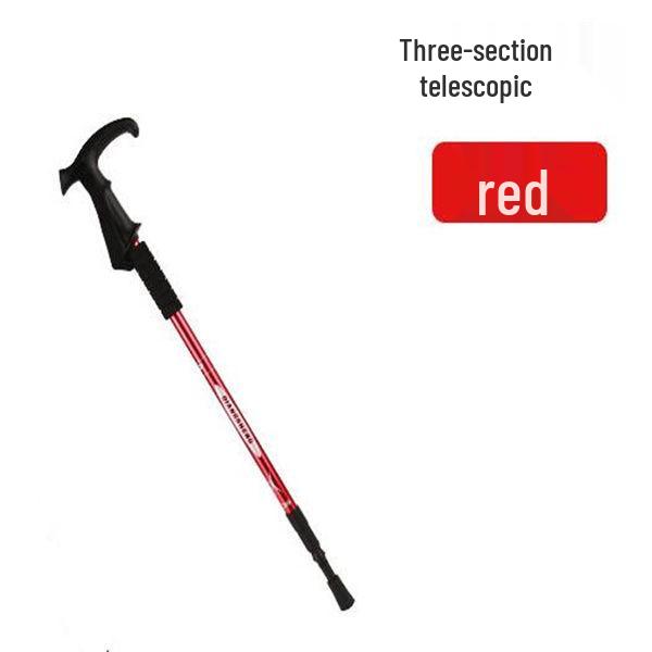 Leichter, faltbarer Senior Nordic Walking Trekkingstock mit geriffeltem 4-teiligem Teleskopgriff