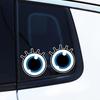Car Sticker Creative Cartoon Round Eyes Covering Scratches Decorative Waterproof Battery Car Sticker