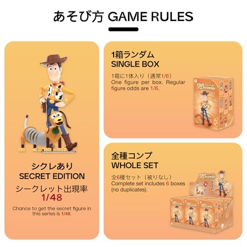 TOP TOY Disney Toy Story 30th Anniversary Series [1 Piece] Gacha Gacha Blind Box Figure Soft Vinyl PVC Premium Toy Birthday Present Woody Buzz Charact