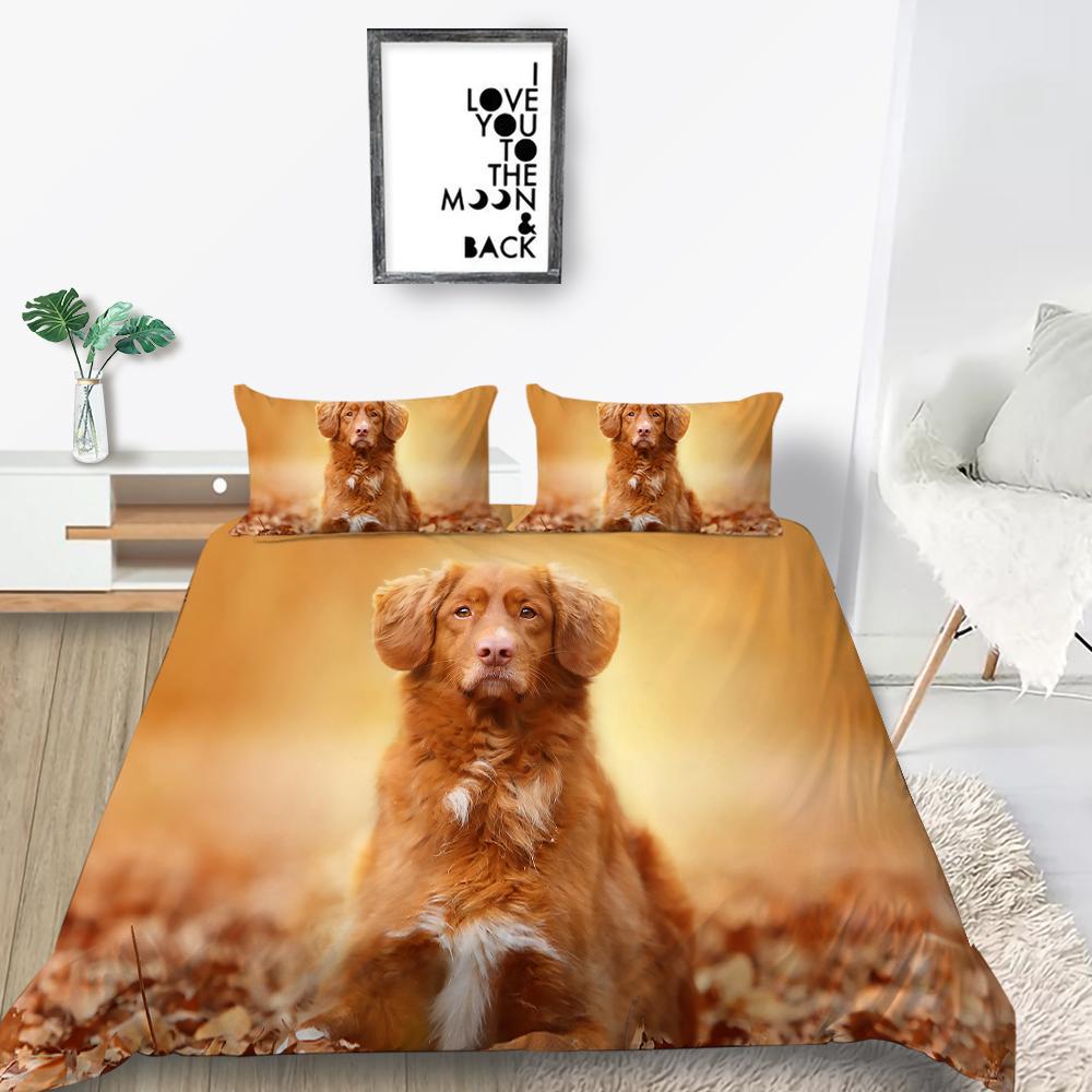 New Fashion Duvet Cover Set Dogs Bedding Pets Pattern Home Textiles High Quality Bedding Set Cover Man Woman King Size Bed Cover