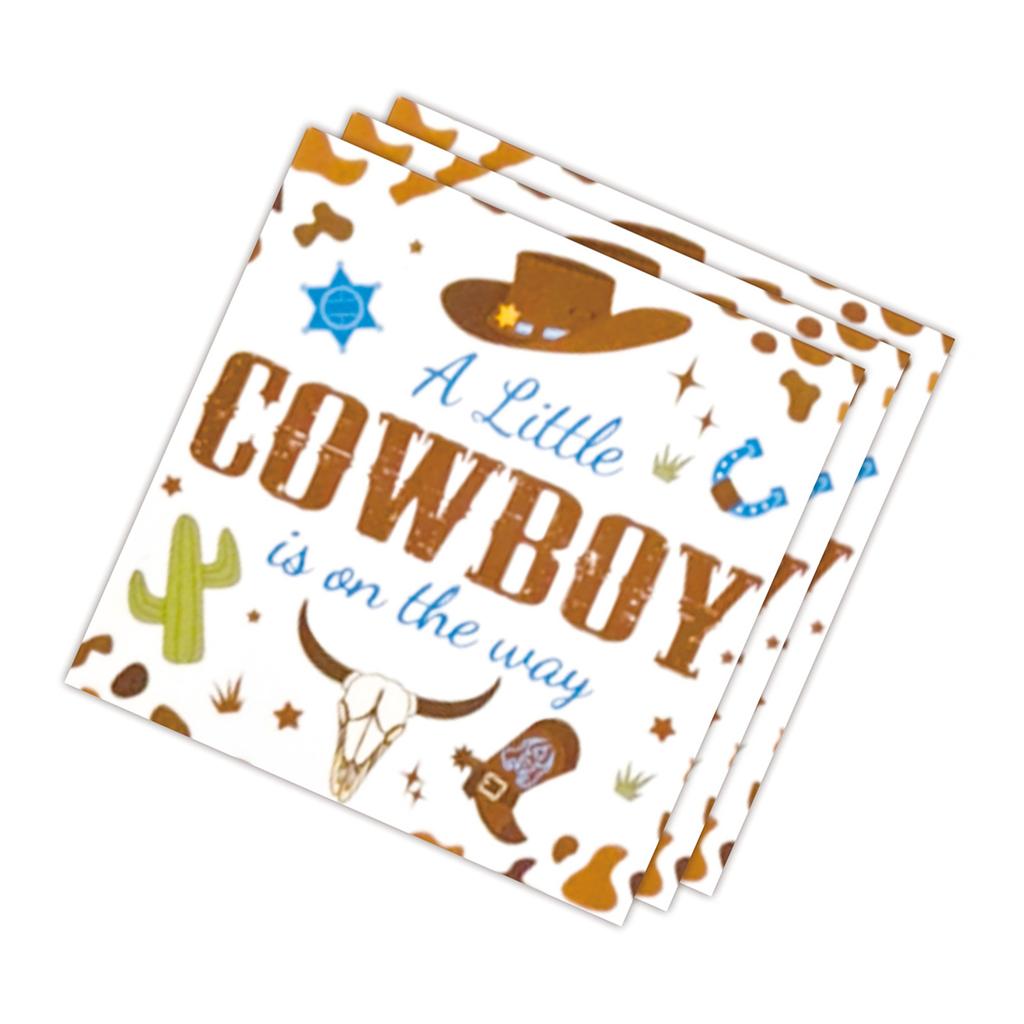 Western Cowboy Party Tableware Set Horse Party Plates Flags Napkins Tablecloth for Birthday CelebrationsThemed Events
