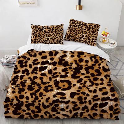 3D Potisk Zvířecí Kůže Povlečení Královna Sada Povlaků na Peřinu Král Velikost Leopard Domácí Textil Polyesterový Povlak na Peřinu 2ks Povlak na Polštář