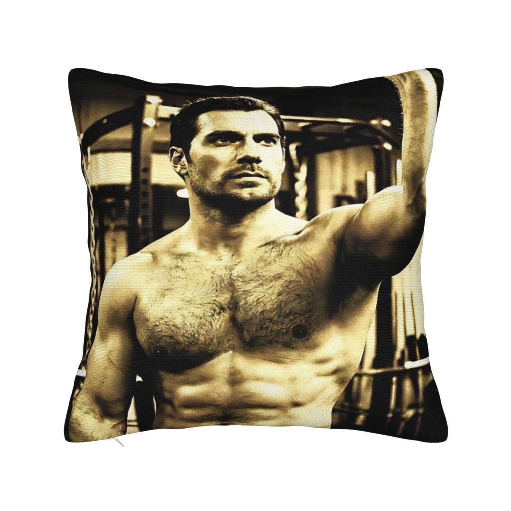 Henry cavill Pillow Cover  Funny Pillow Case For Couch Sofa Bedroom Square Pillowcases Birthday Present