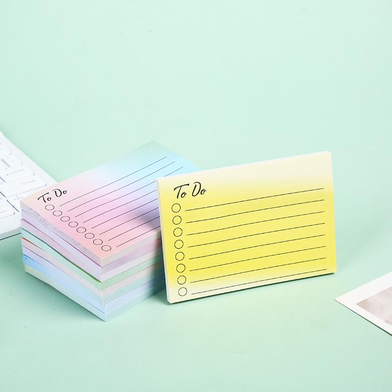 Gradient Color Tearable Sticky Notes - Minimalist Daily Planner for Students