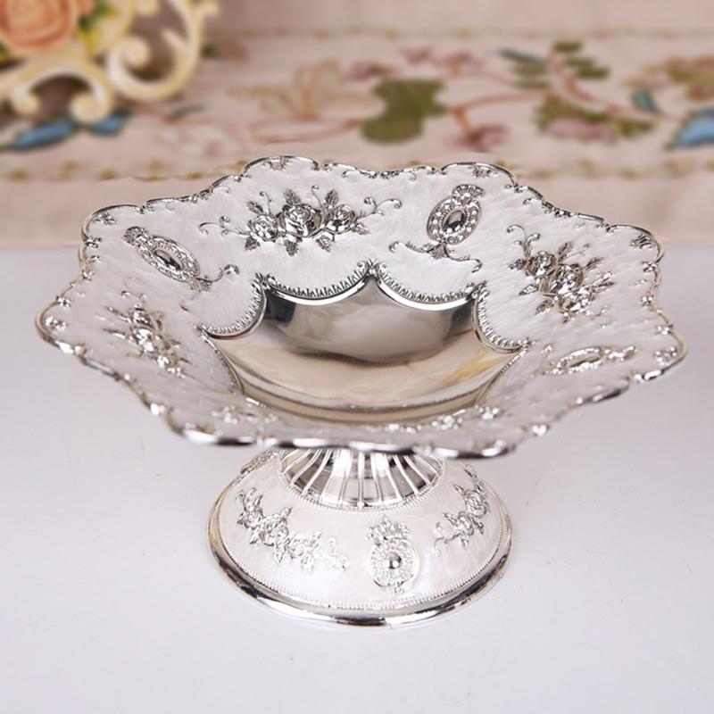 Fruit Tray Trinket Dish Plate Tea Tray Elegant Candy Plate Vintage Fruit Plate Dessert Storage Tray Home Decoration