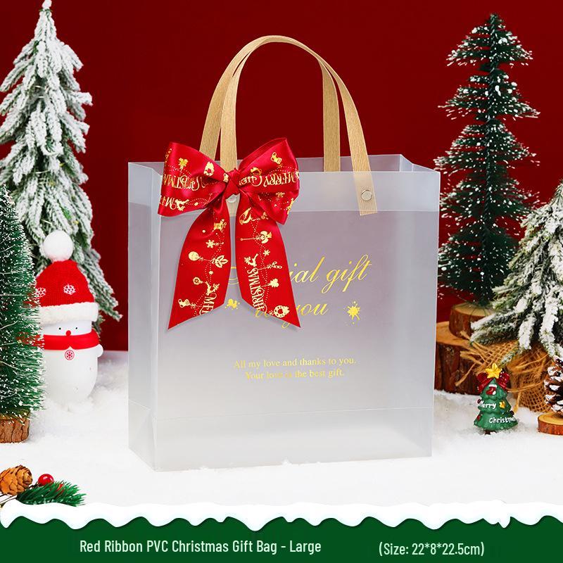 Christmas Eve Apple Candy Souvenir Handbag - Creative Transparent Gift Bag