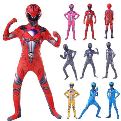 Power Rangers Mecha Five Beast Halloween Cosplay Kostüm Erwachsene Kinder Superheld Overalls Bodysuits