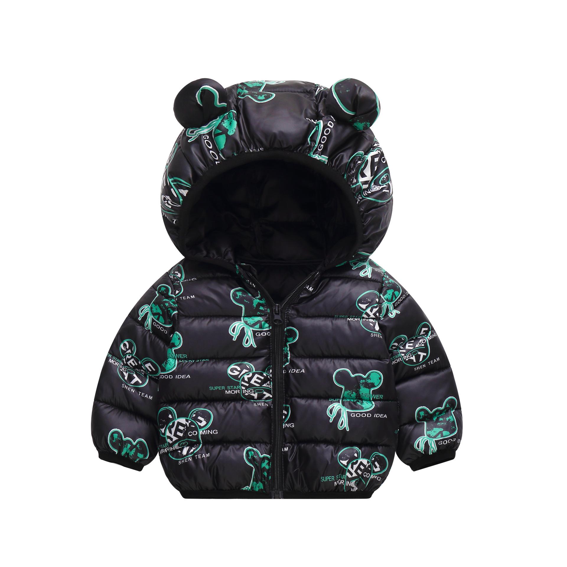 

Children s Cartoon Down Cotton Jacket for Autumn & Winter - Lightweight Boys & Girls Small/Medium Coats 100cm