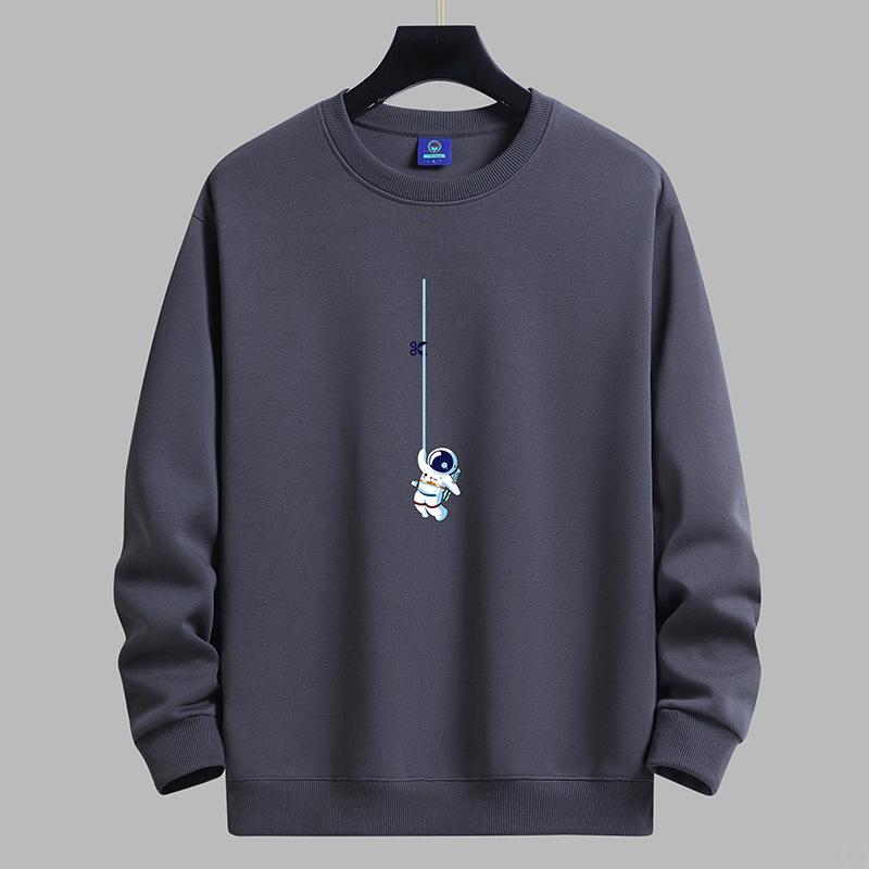 Astronaut Pattern Man's Round Neck Sweatshirt Fashion Casual Long Sleeve Large Size Hoodie