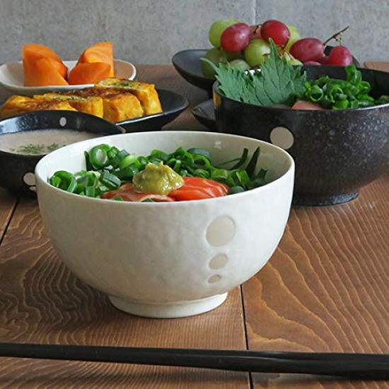 Tableware East Japanese Tableware Polka Dots Okonomi Donburi (Small) Bowl Bowl Small Bowl Mini Bowl Bowl