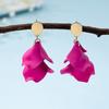 Irregular Petal Tassel Earrings for Women Exaggerated Design Light Luxury Earrings Personalised High Sense Niche  Jewelry Gift