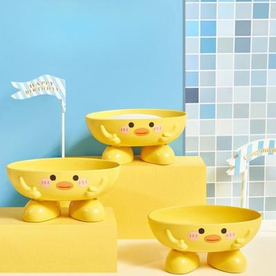 Niedliche Gelbe Ente Seifenschale Kreativer Seifenhalter für Badezimmer Langlebiger Kunststoff Duschorganizer Lustiges Geschenk für Badezimmerzubehör