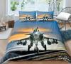 Airplane Fighter Duvet Cover KingQueen Size,flying Fighter Jet Bedding Set for Kids Teens Boys,modern Cool Airplane Quilt Cover