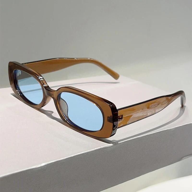 Rectangle Sunglasses Women Fashion Outdoor Casual Shades  New Ins Trendy Korean Style Brand Design Decor Sun Glasses