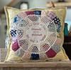Vintage Quilt Friendship Pillow With Polyester Cover And Cotton Filling For Home Decor