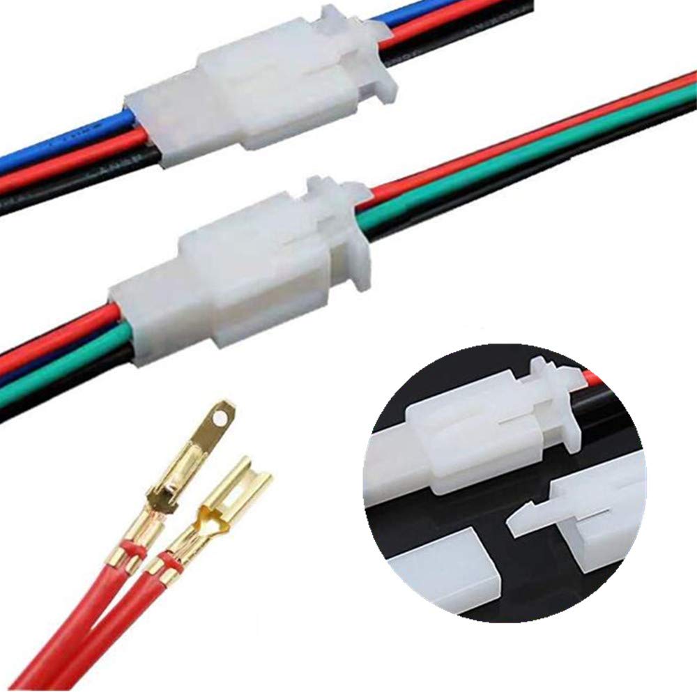 Samcos Connector Kit, Flat Terminal, Clean Wiring, Connector Coupler, 10