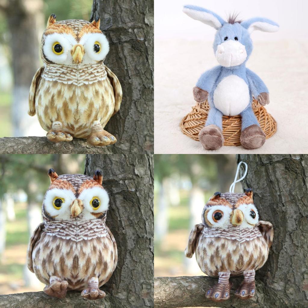 Maschera per Occhi Gufo Peluche Giocattolo Bambola Animale Regalo Per Bambini E Collezionisti