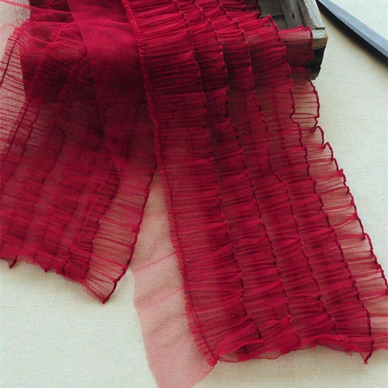 17cm wide 5-layer organ pleated mesh fluffy wavy edge lace DIY Girl Princess Doll dinner dress skirt for easy sewing accessories