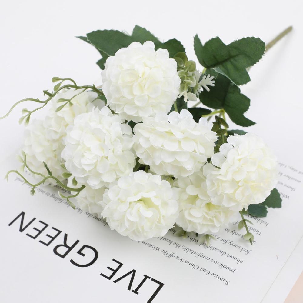 Colorful Simulation Hydrangeas Fade-Resistant Realistic Fake Flowers Table Ornaments DIY Artificial Plants