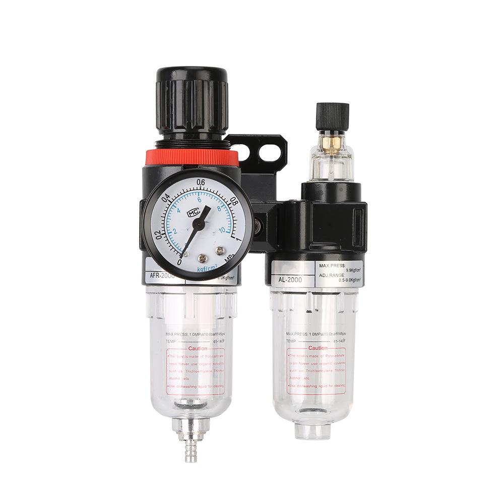 

AFR-2000 Pneumatic Filter Air Treatment Unit Pressure Regulator Compressor Reducing Valve Oil Water Separation AFR2000 Gauge