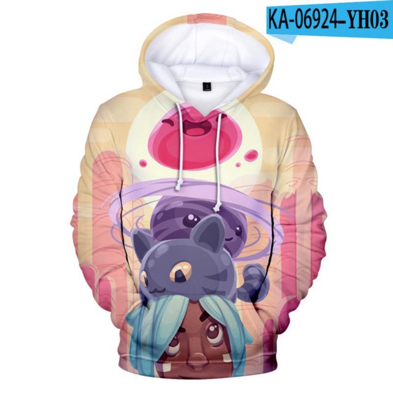 Mikiny 3D tisk Slime Rancher Kreslené Anime Hry Mikiny Kluci Dívky Unisex Mikiny s kapucí Cosplay Dětské Tepláky